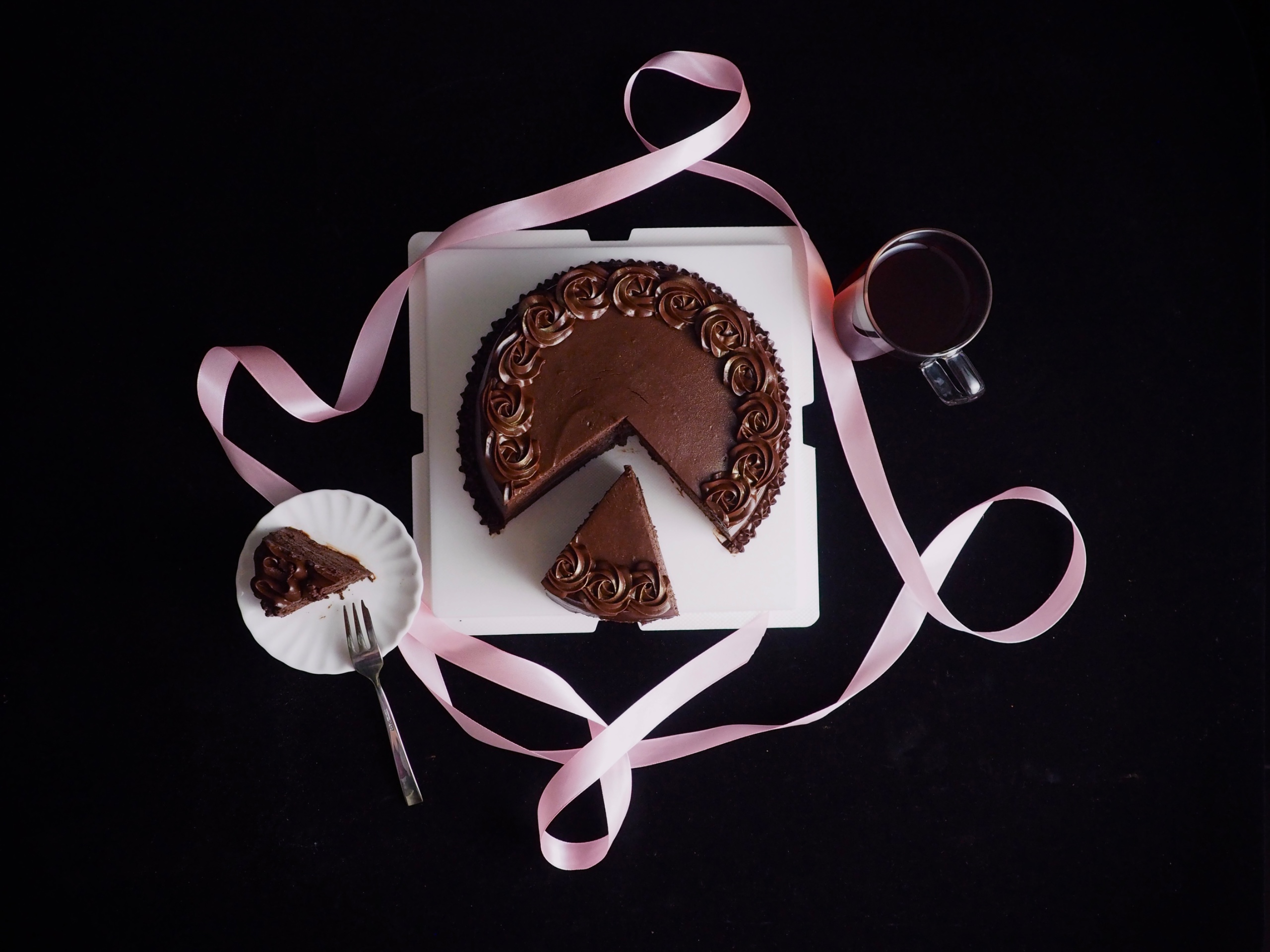 Lavender chocolate cake